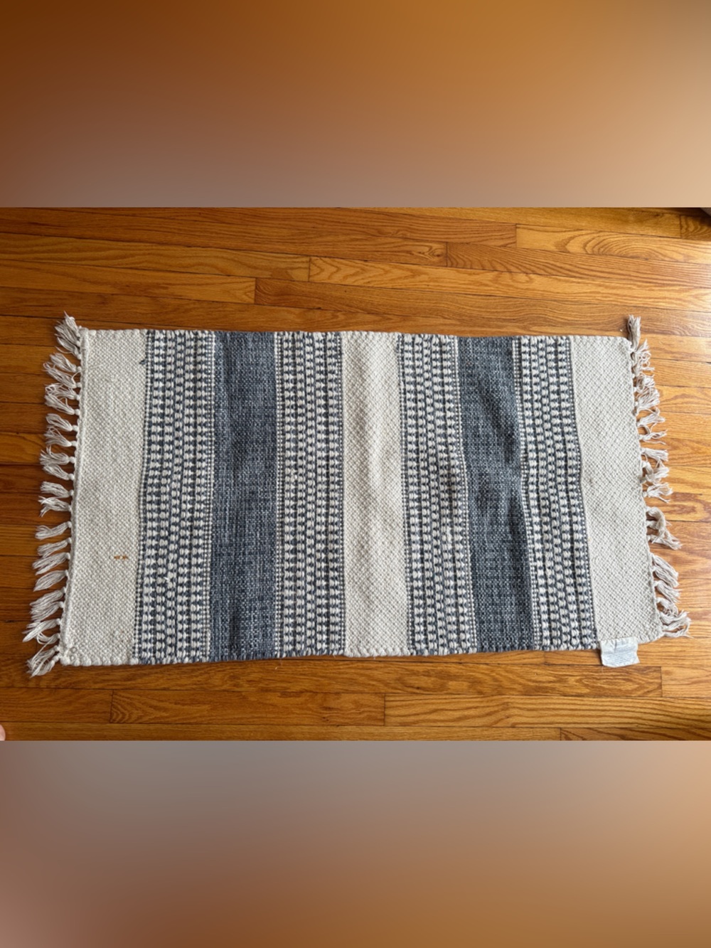 Patina Vie Heritage Collection Handwoven Rug in Cream and Navy